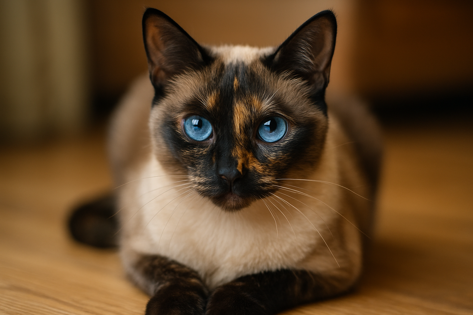 Tortie Point Siamese Cat