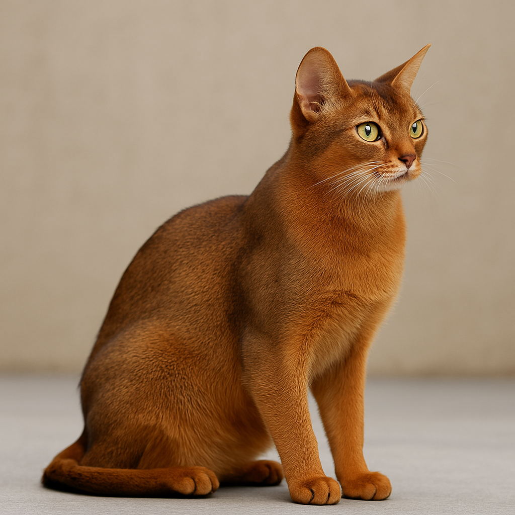 Ticked tabby cat with fine agouti fur and no visible striping