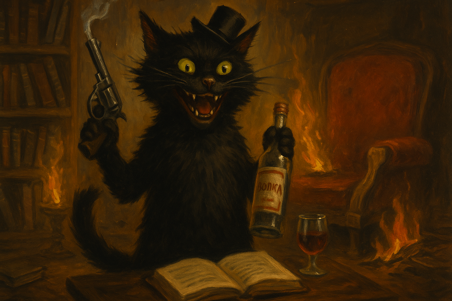 Behemoth the black cat from The Master and Margarita