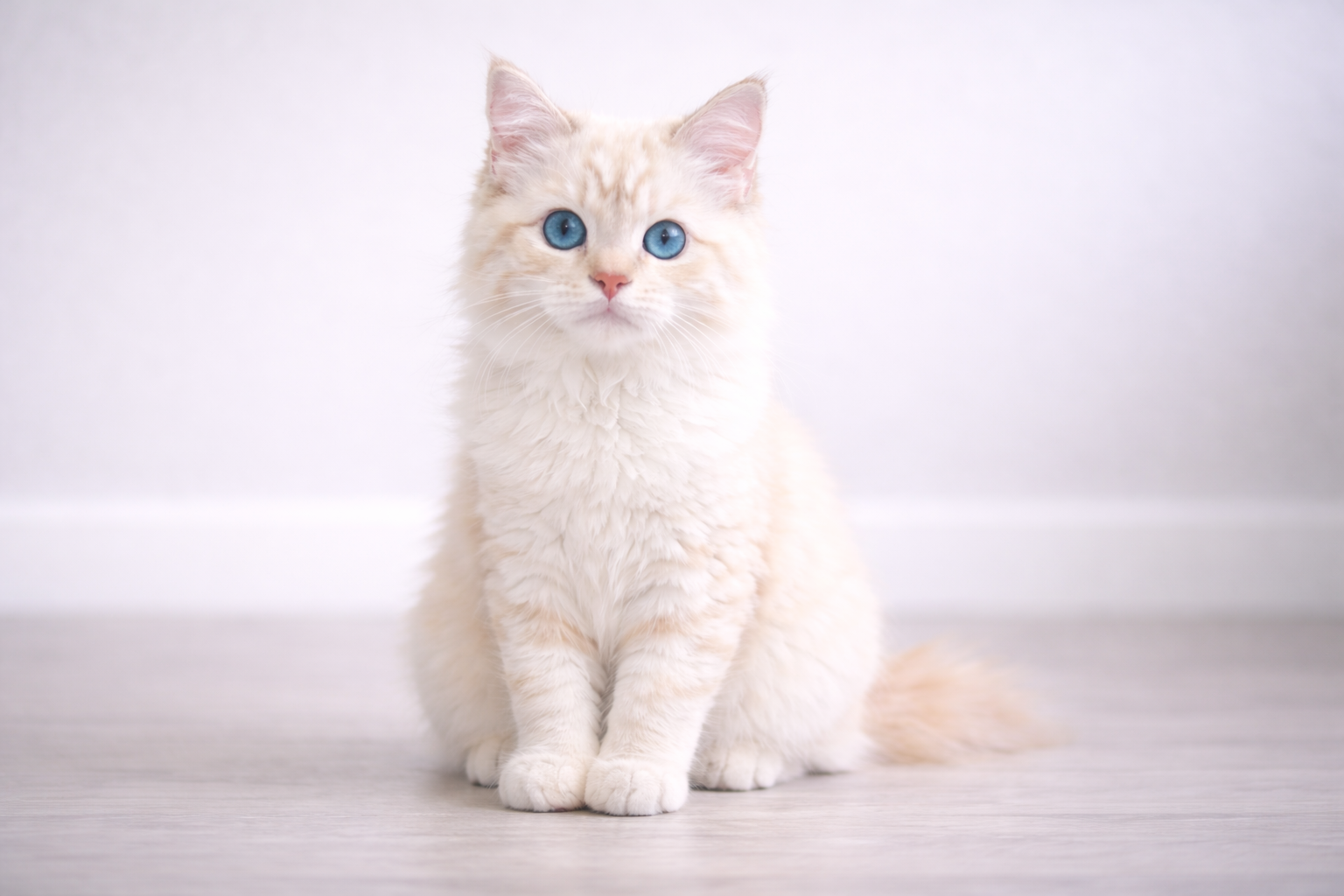 Cream lynx point Ragdoll cat