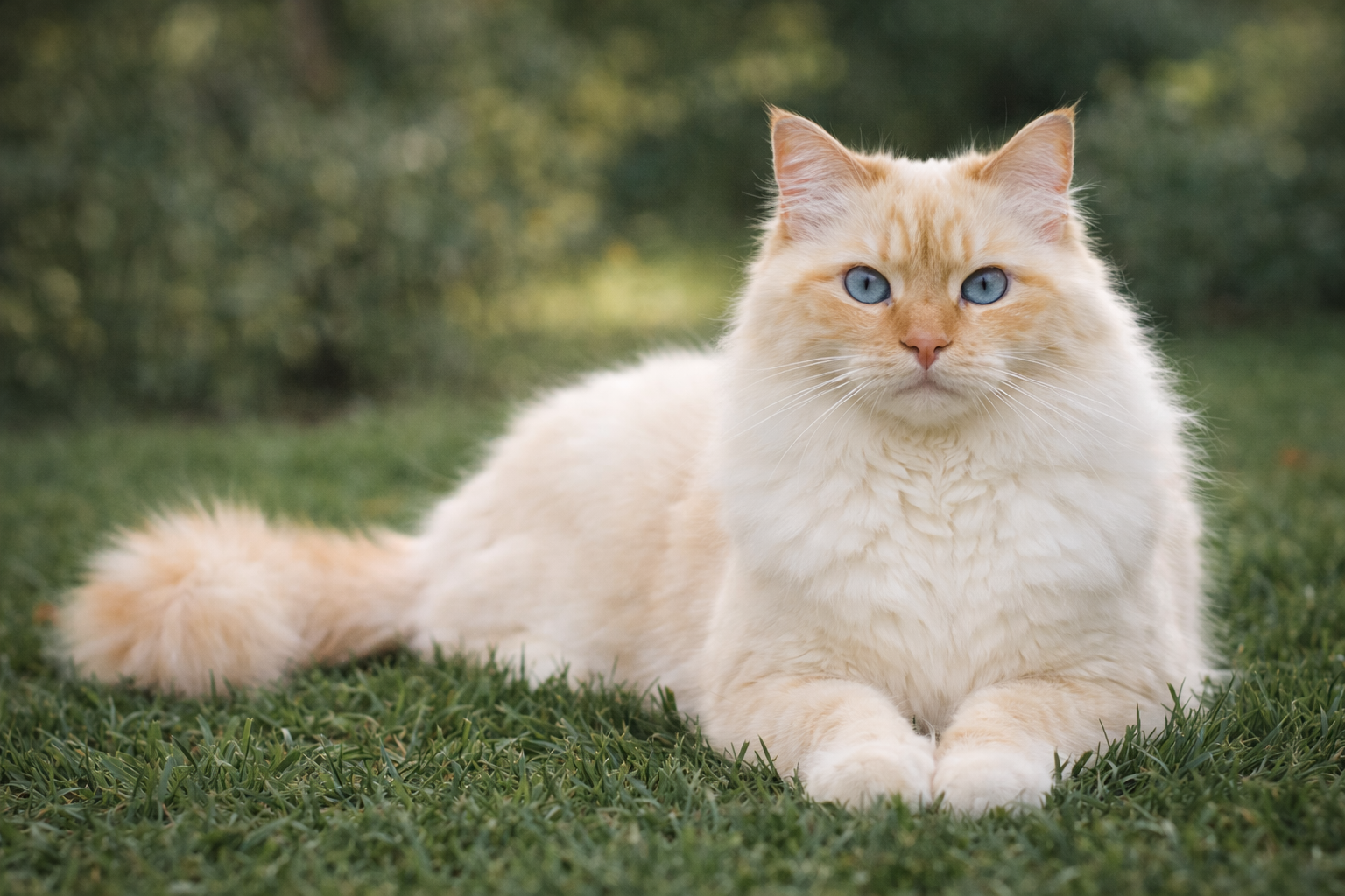Red flame point Ragdoll cat
